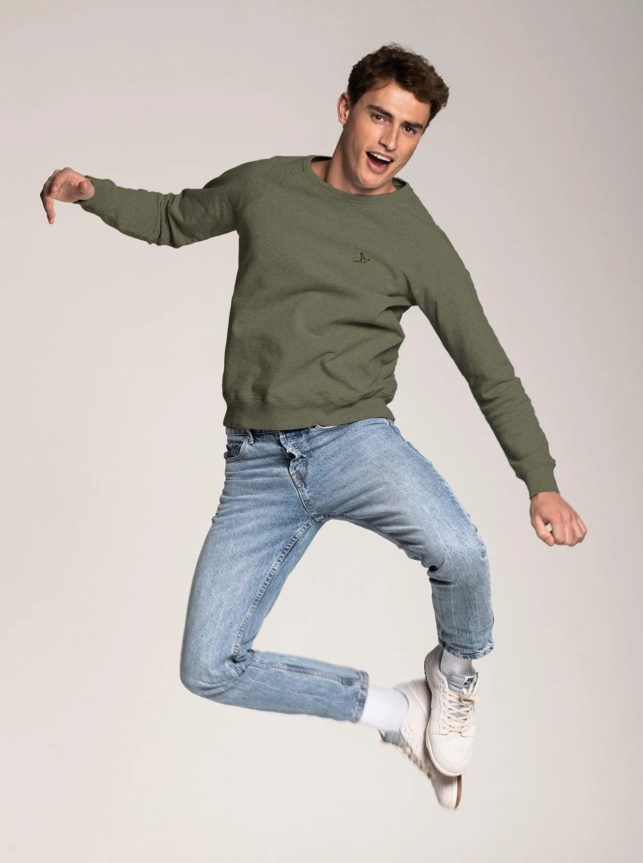Men's Terry Crewneck - Olive