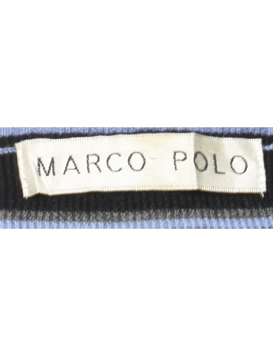 Merino Wool Striped Jumper - L