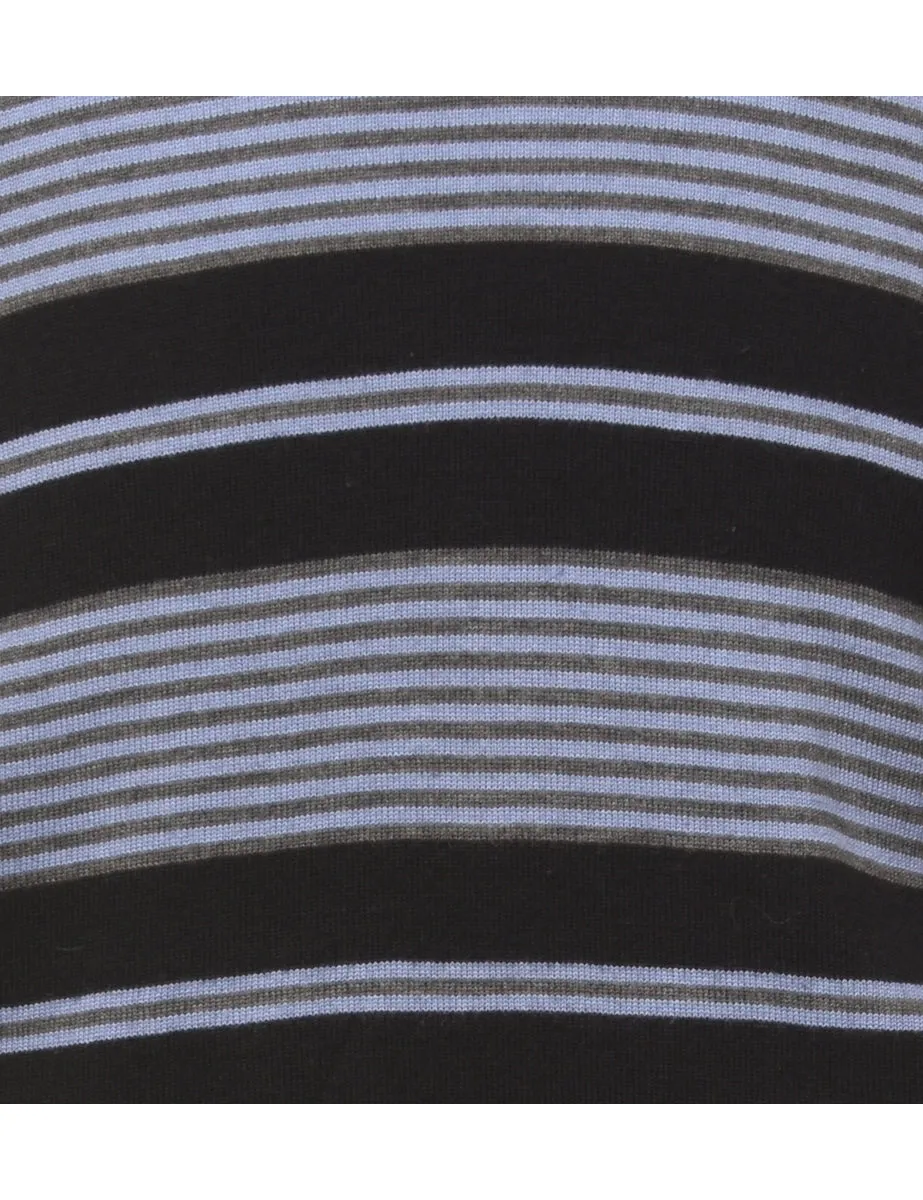 Merino Wool Striped Jumper - L