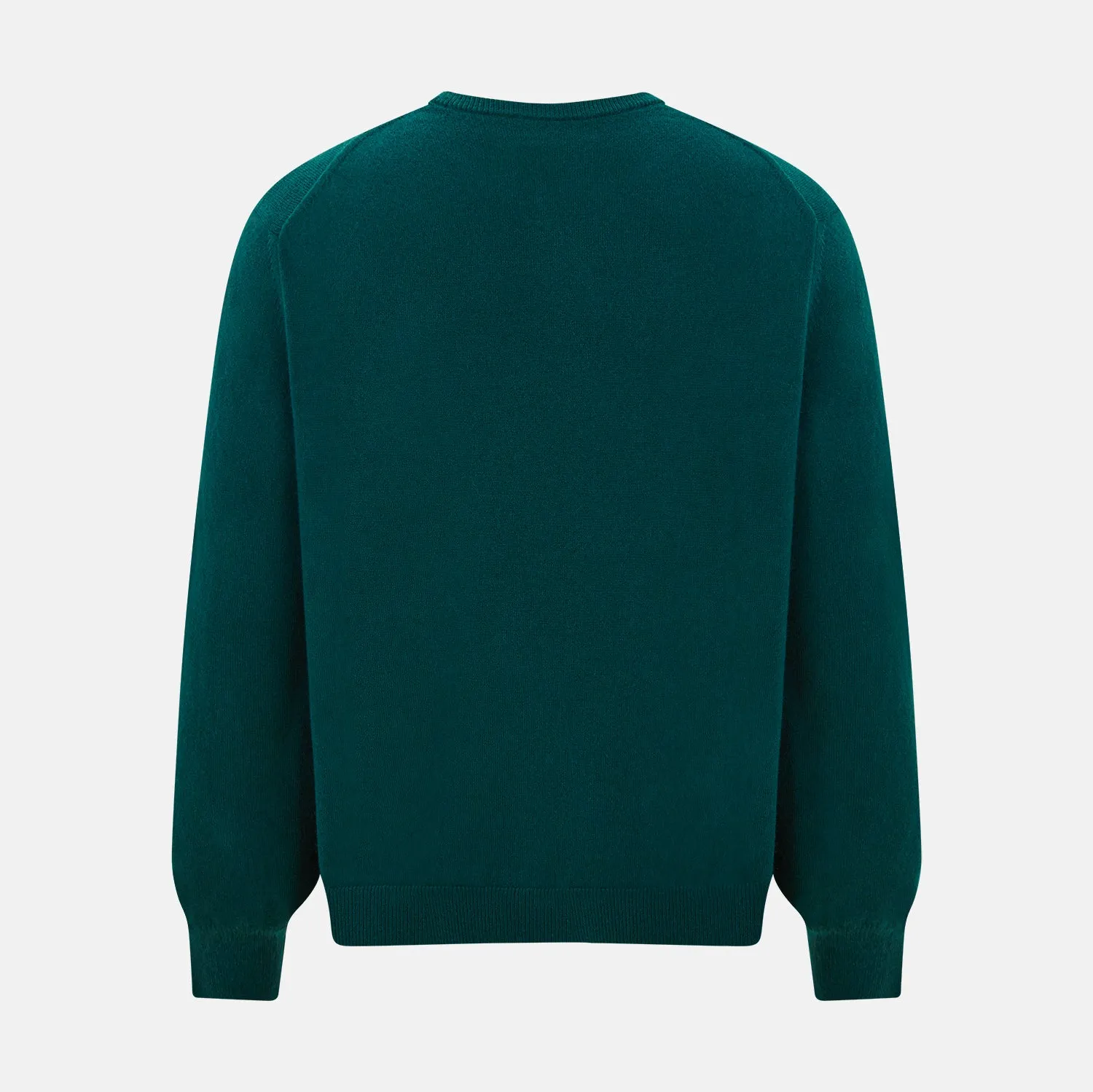 Moss Green Cashmere Round Neck Jumper