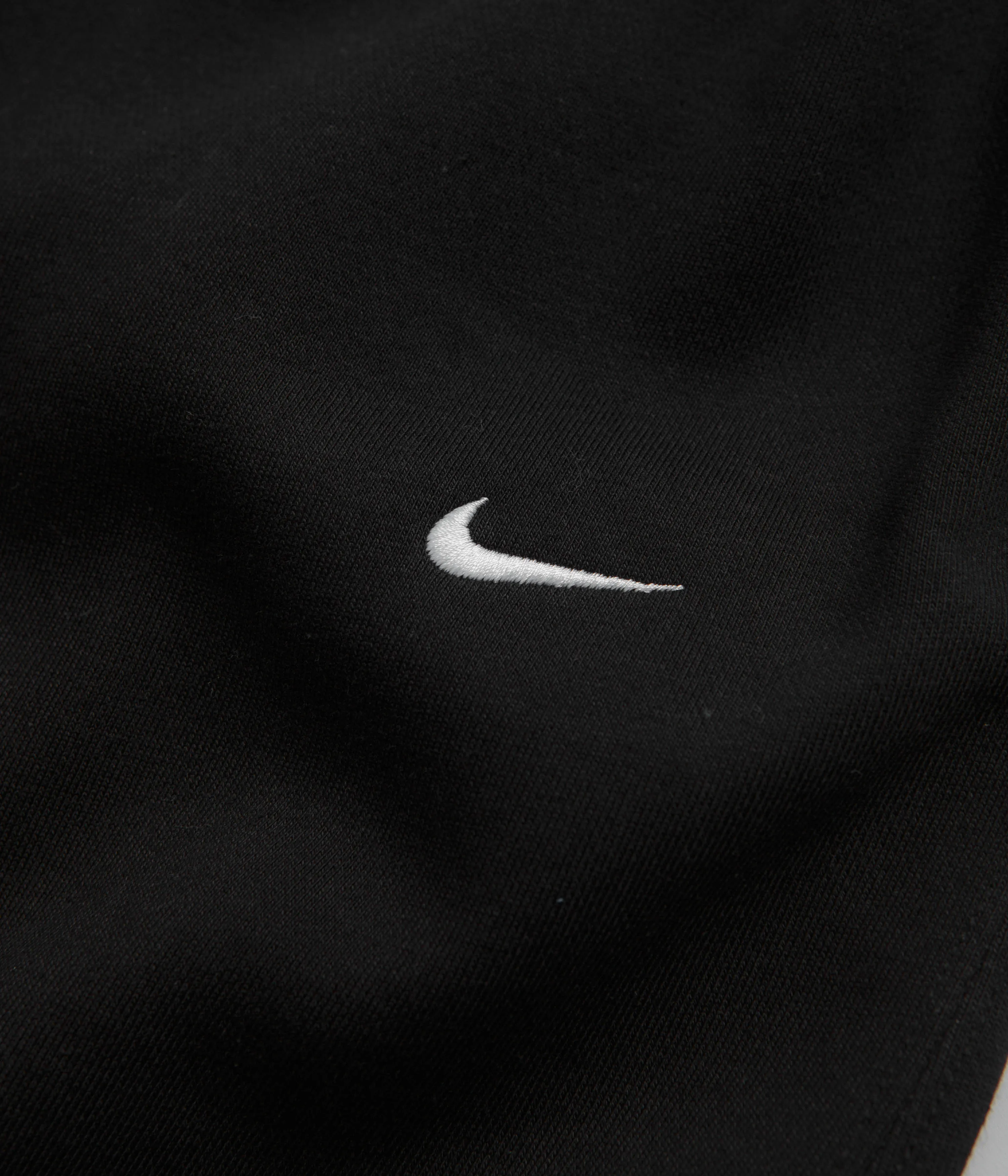 Nike Solo Swoosh Open Hem Sweatpants - Black / White