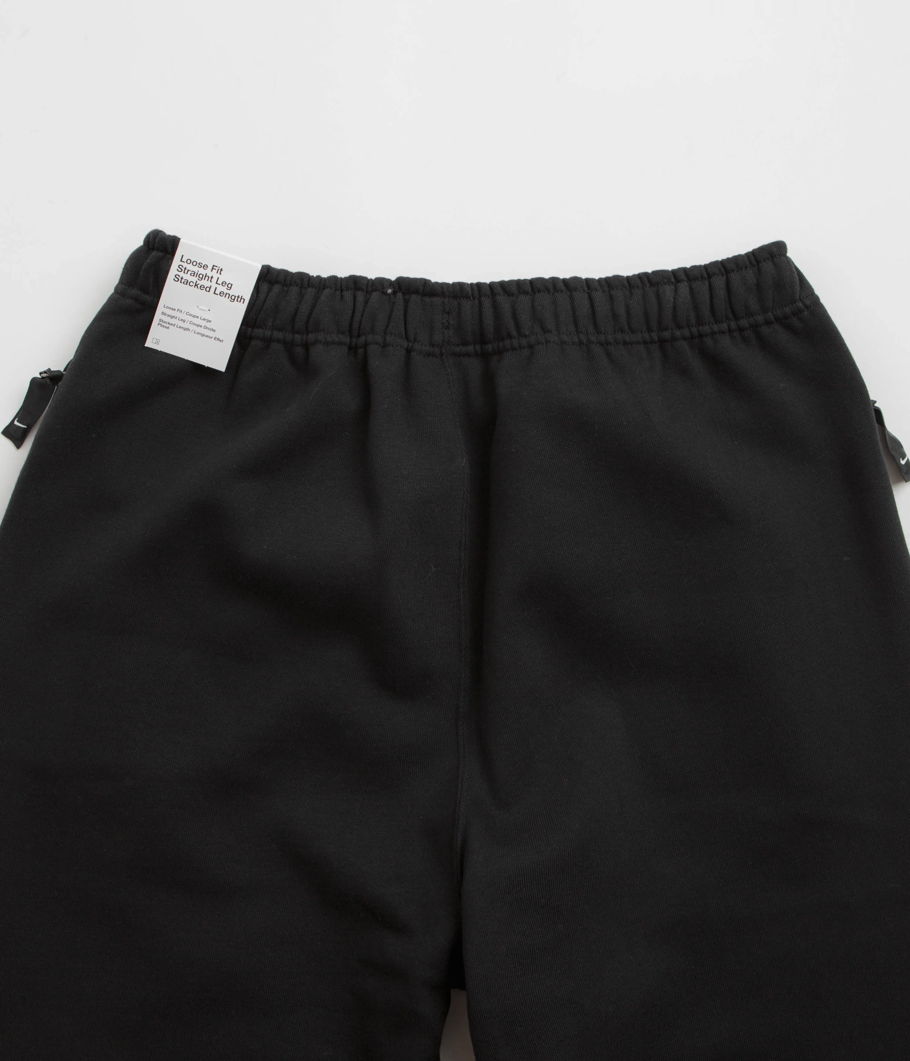Nike Solo Swoosh Open Hem Sweatpants - Black / White