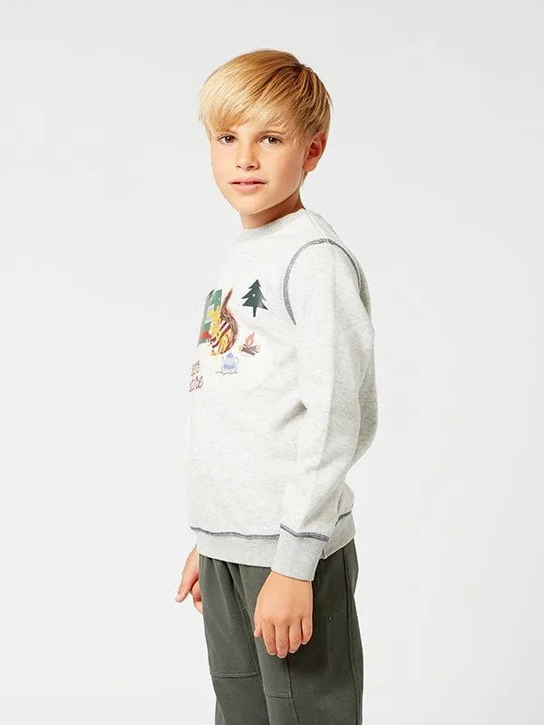 One Friday Grey Solid Sweat Shirt