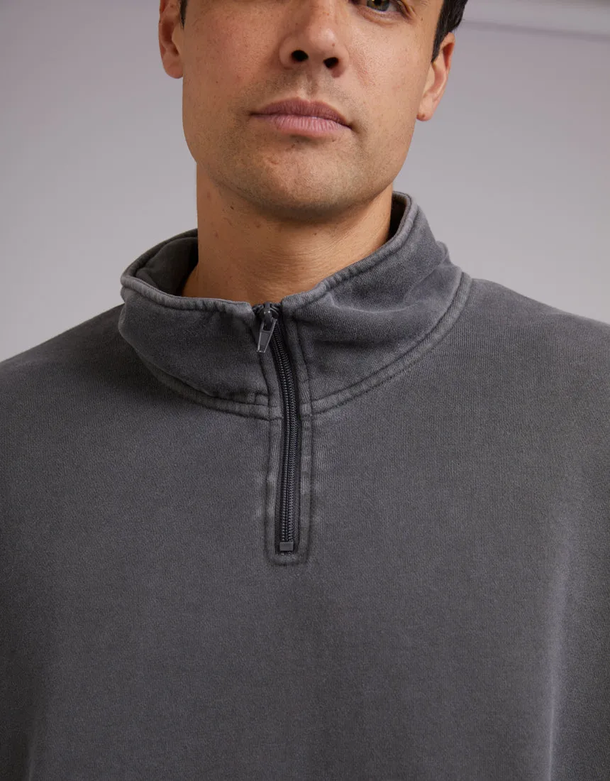 Oversized 1/4 Zip Jumper Coal