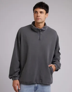 Oversized 1/4 Zip Jumper Coal