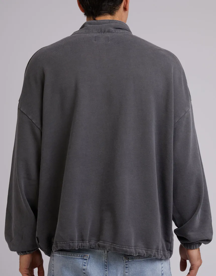 Oversized 1/4 Zip Jumper Coal