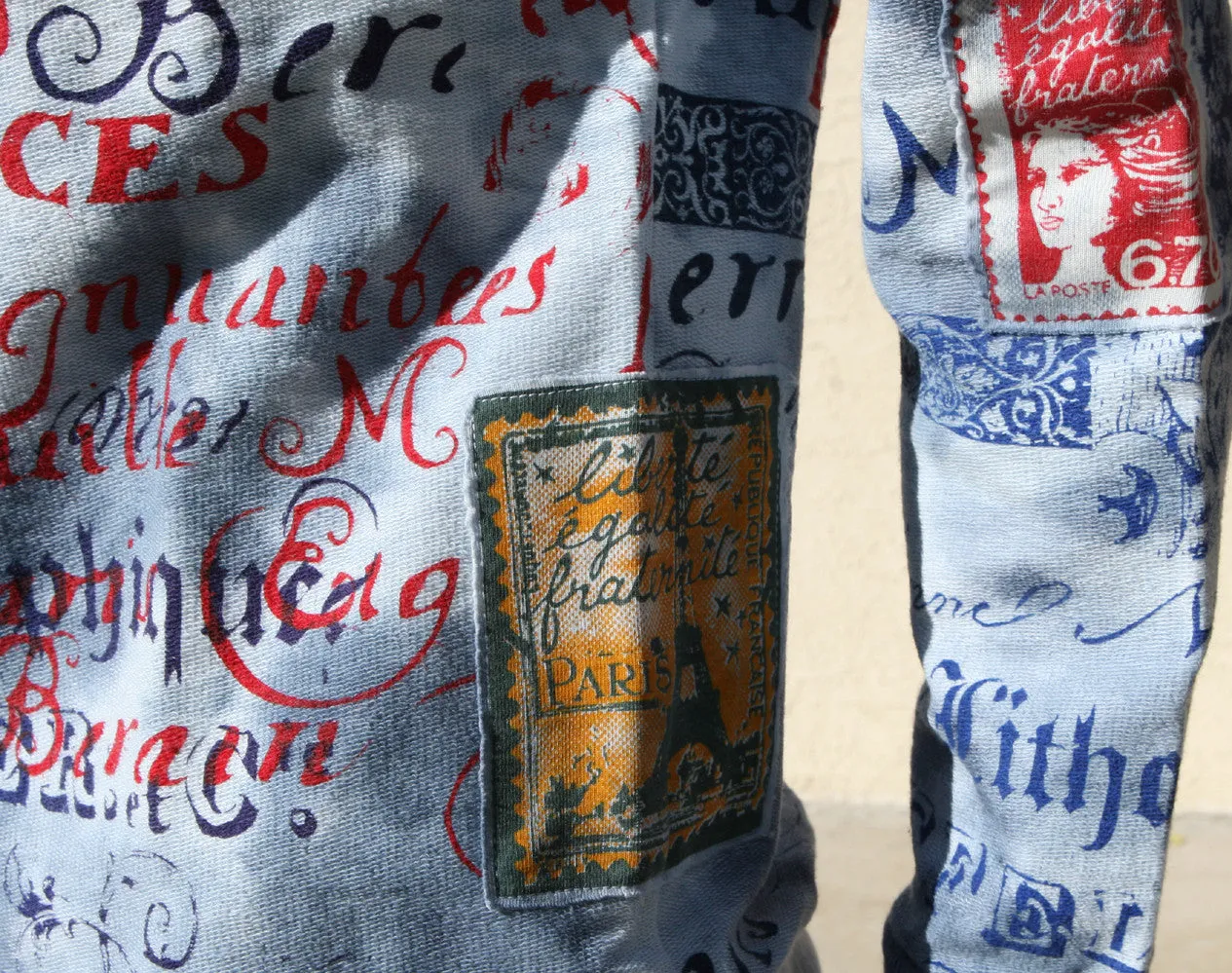 Paris Patchwork Sweatshirt - Blue