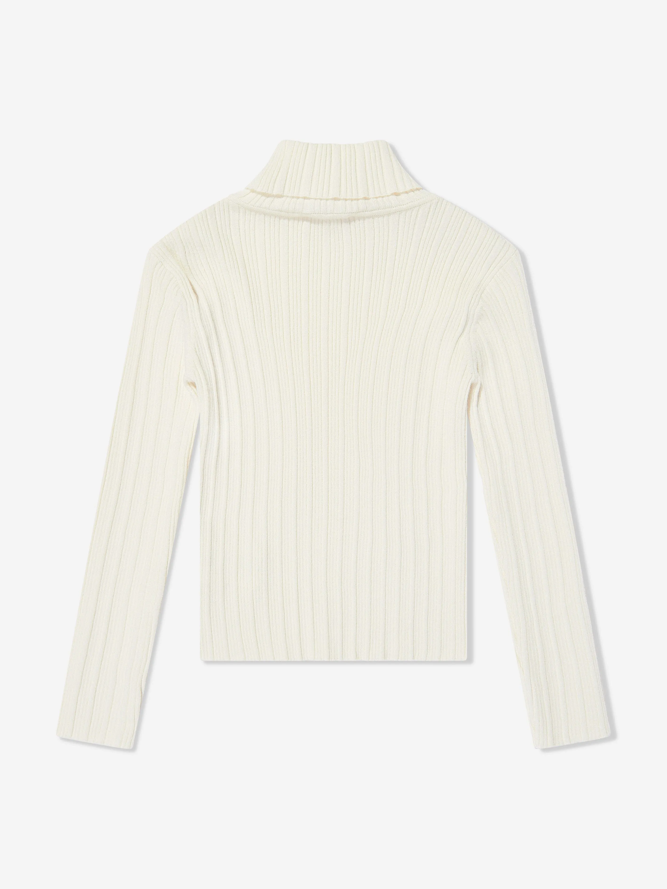 Patachou Girls Ribbed Jumper in White