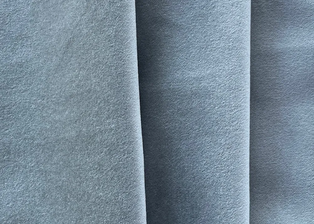 Plush Silvery Moonlit Pearl Grey Cotton Velveteen (Made in Italy)