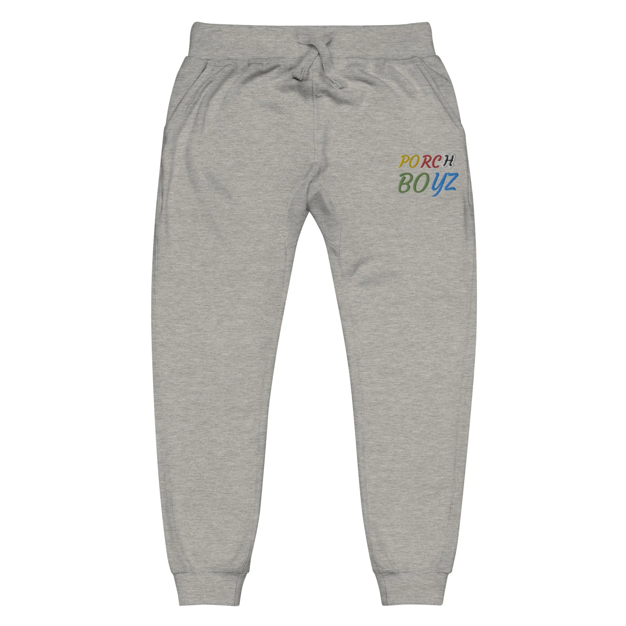 PorchBoyz Embroidered Multi Color Unisex fleece sweatpants