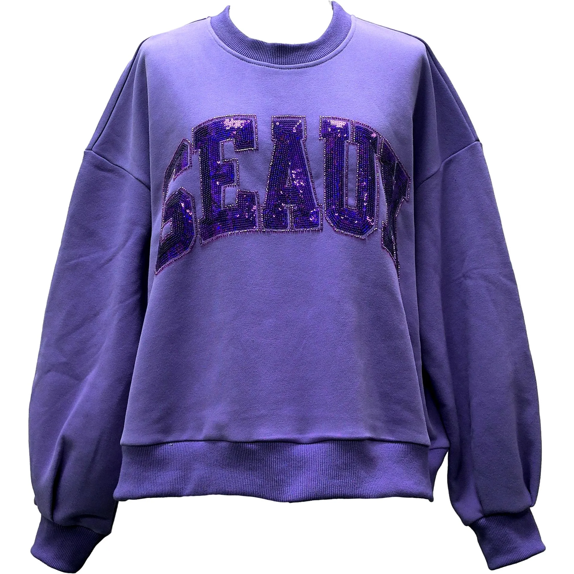 Purple Tonal 'Geaux' Sweatshirt- Women's
