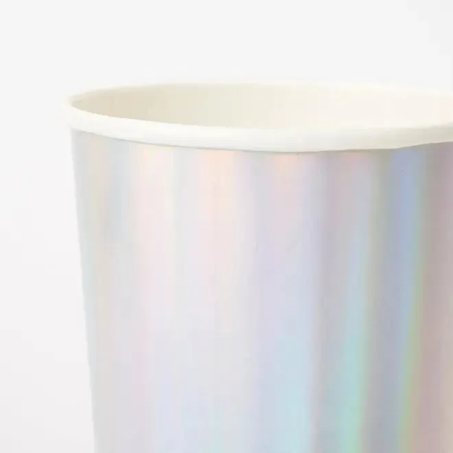 Silver Holographic Highball Cups