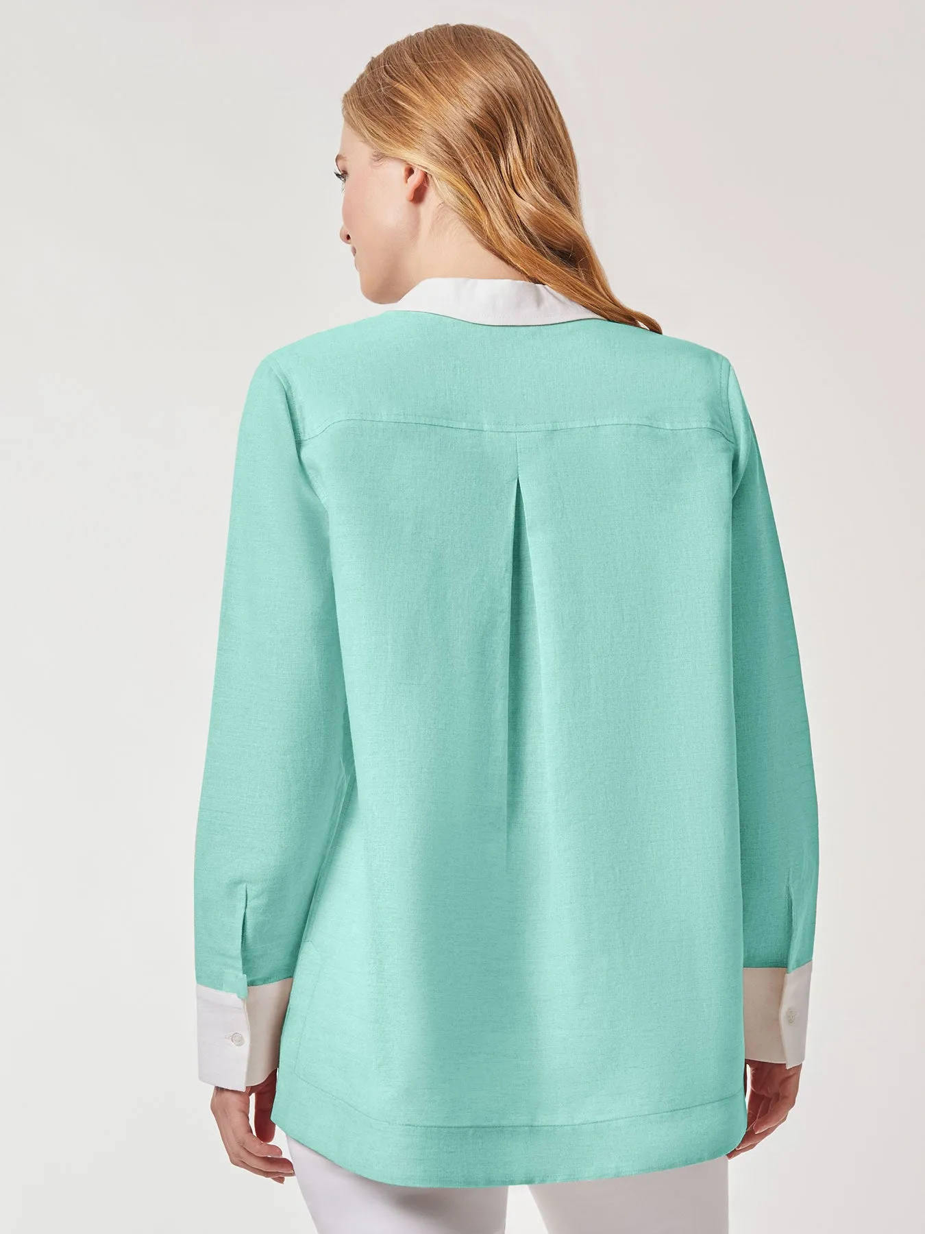 Solid Linen Popover Tunic