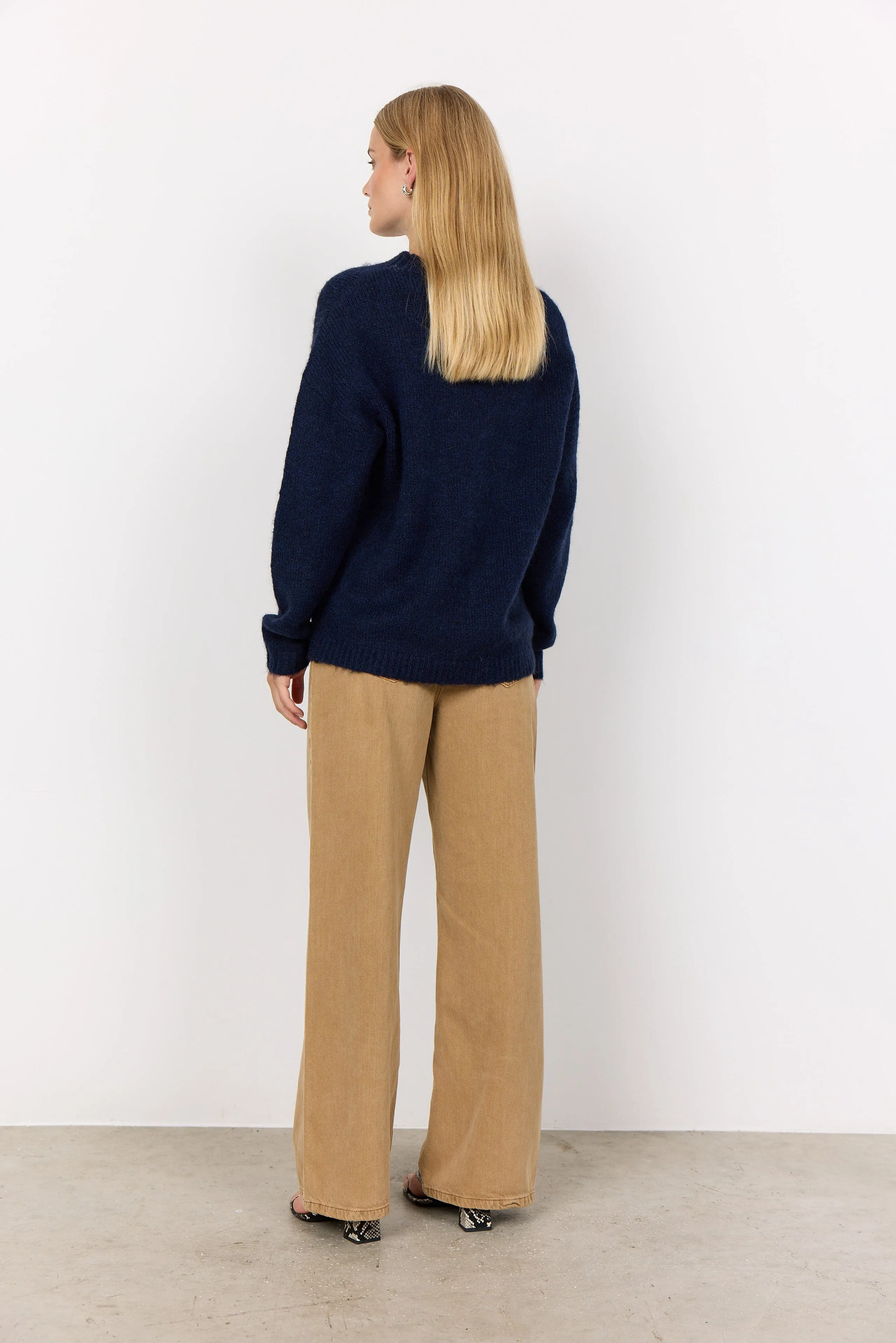 Soya Concept Crew Neck Jumper Denim Blue