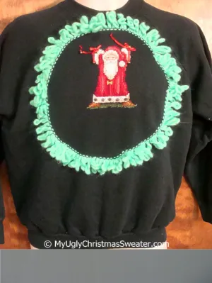 Stoked Santa Tacky Christmas Sweatshirt