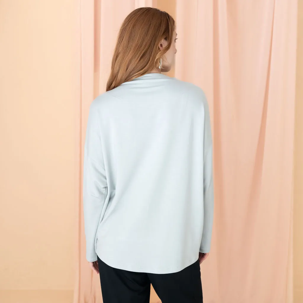 The Dressy Mock Neck Sweatshirt