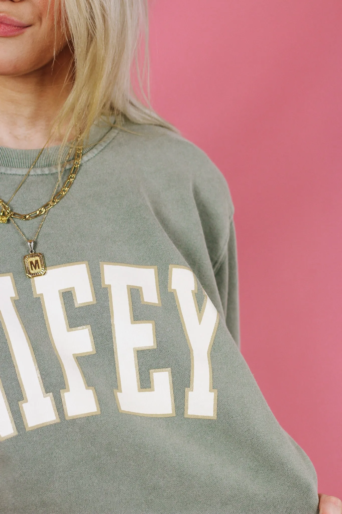 The Wifey Sweatshirt Olive