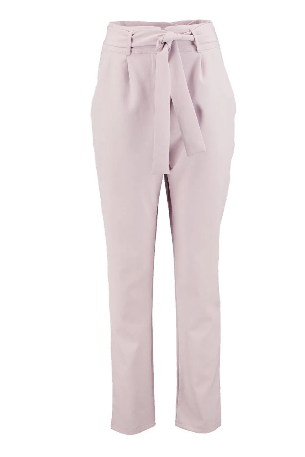 Tie Waist Tailored Slim Fit Trousers