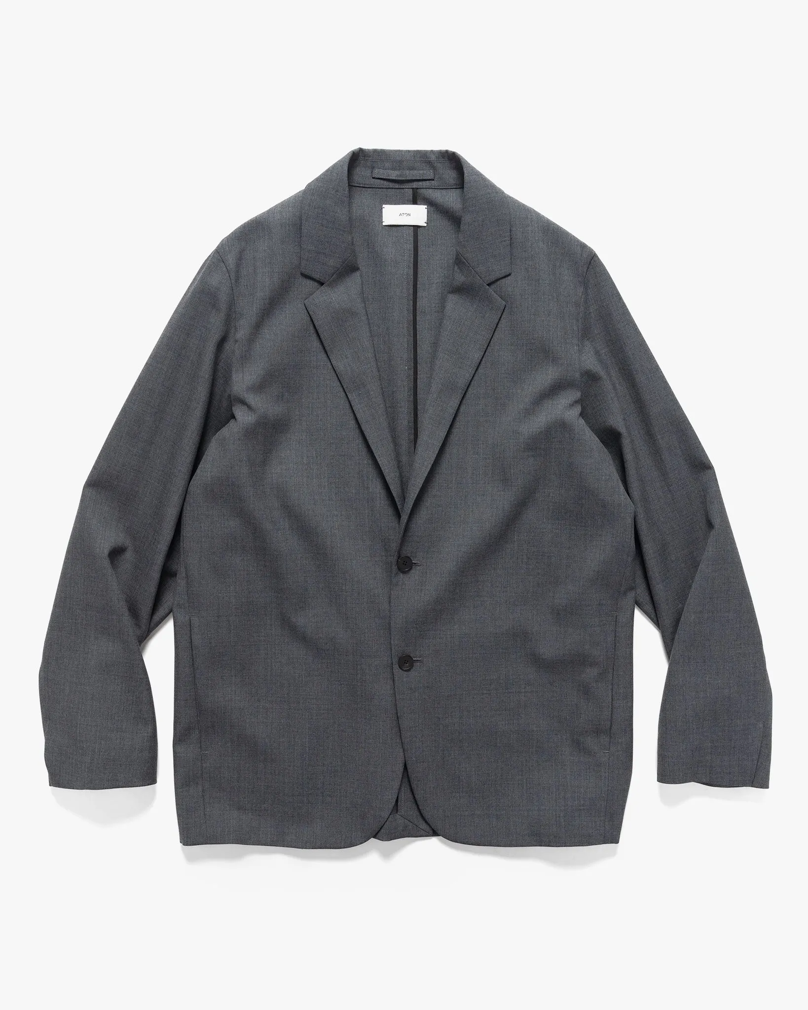 Tropical Wool Tailored Jacket Top Grey