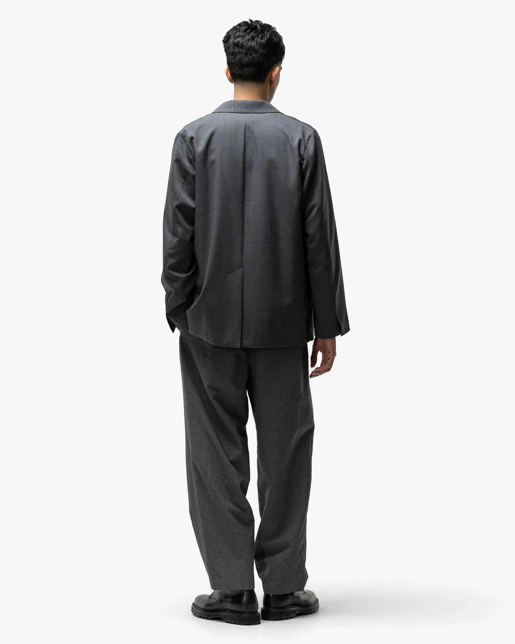 Tropical Wool Tailored Jacket Top Grey