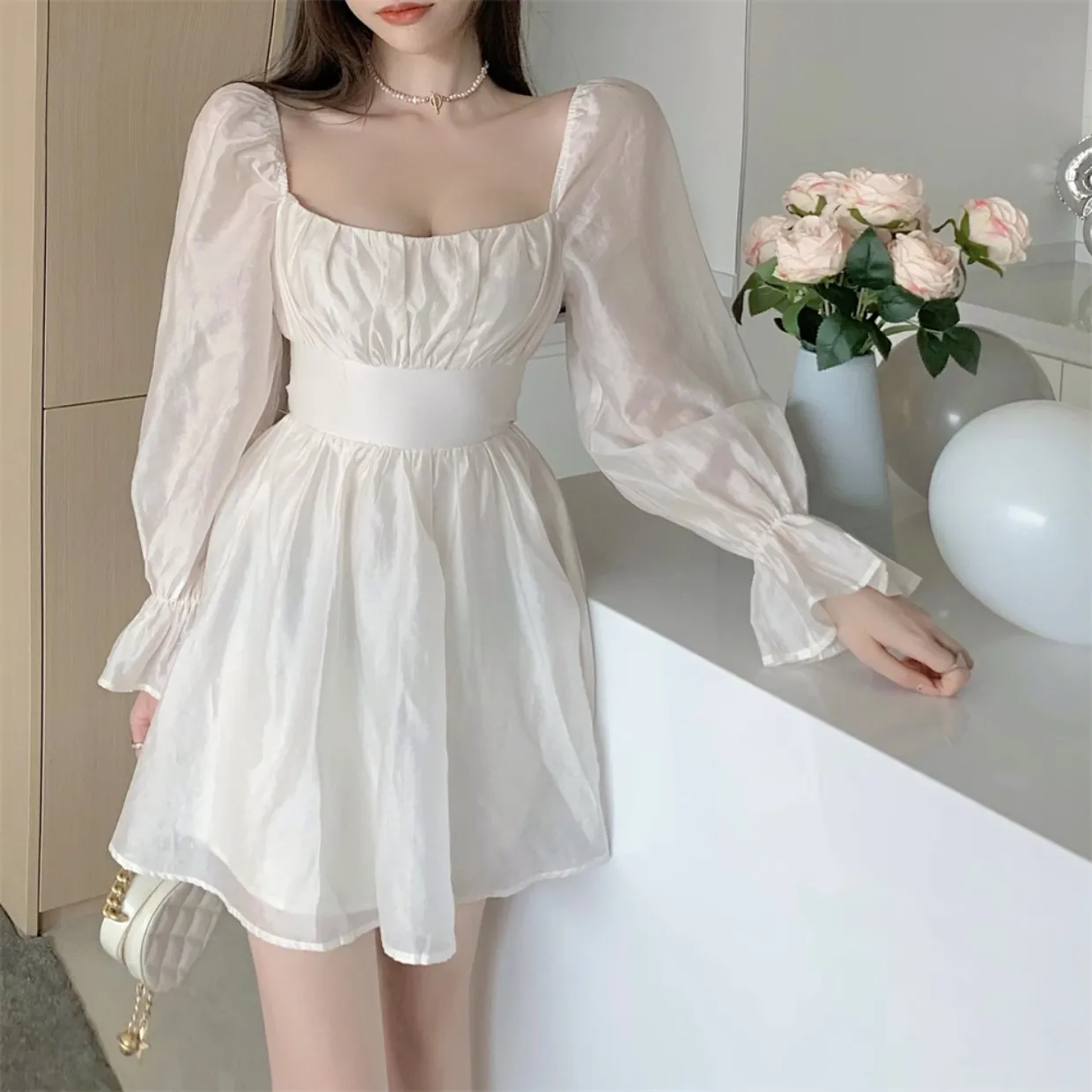 Vintage Elegant Backless Dress - Pretty in Pink